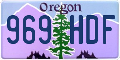 OR license plate 969HDF