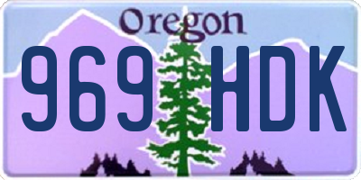 OR license plate 969HDK