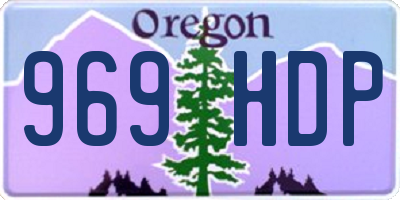 OR license plate 969HDP