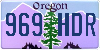 OR license plate 969HDR