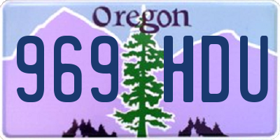 OR license plate 969HDU