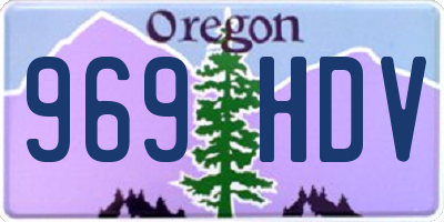 OR license plate 969HDV