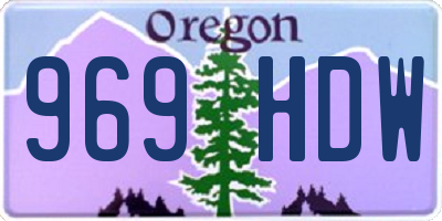 OR license plate 969HDW