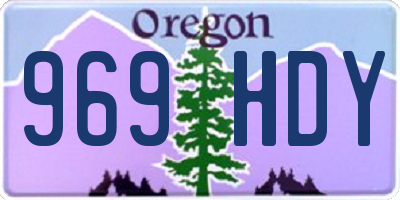 OR license plate 969HDY