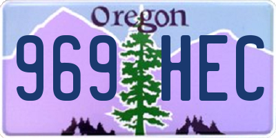OR license plate 969HEC