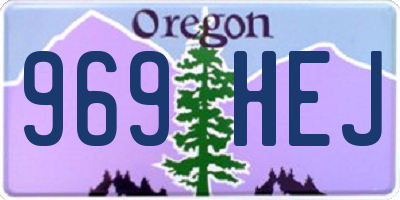 OR license plate 969HEJ