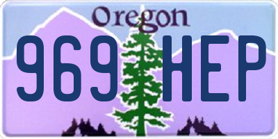OR license plate 969HEP