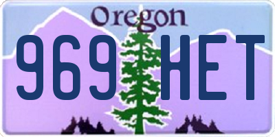 OR license plate 969HET