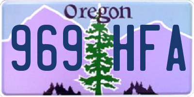 OR license plate 969HFA