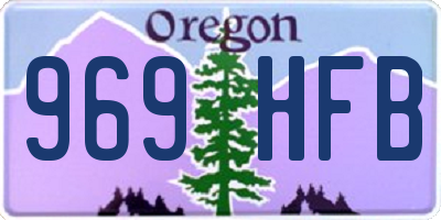 OR license plate 969HFB