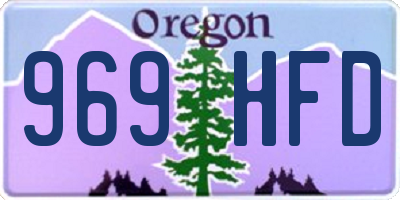 OR license plate 969HFD