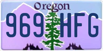 OR license plate 969HFG