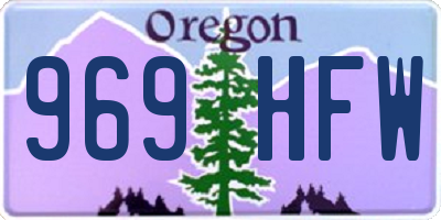 OR license plate 969HFW