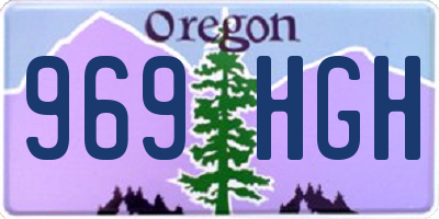 OR license plate 969HGH