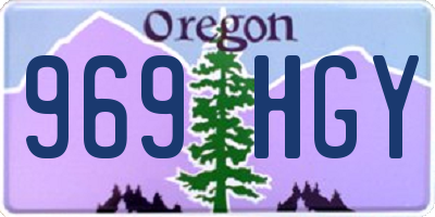 OR license plate 969HGY