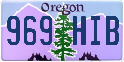 OR license plate 969HIB