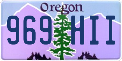 OR license plate 969HII