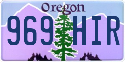 OR license plate 969HIR