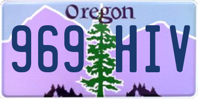 OR license plate 969HIV