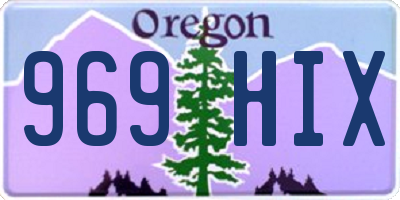 OR license plate 969HIX