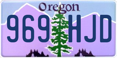 OR license plate 969HJD