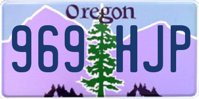 OR license plate 969HJP