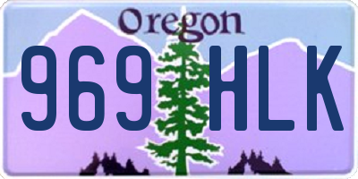 OR license plate 969HLK