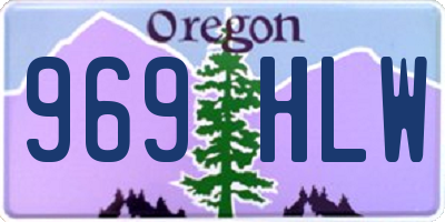 OR license plate 969HLW