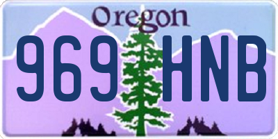 OR license plate 969HNB