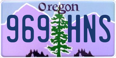 OR license plate 969HNS