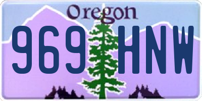 OR license plate 969HNW
