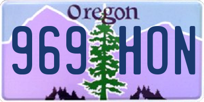 OR license plate 969HON