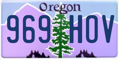 OR license plate 969HOV