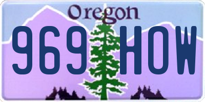 OR license plate 969HOW