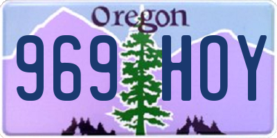 OR license plate 969HOY