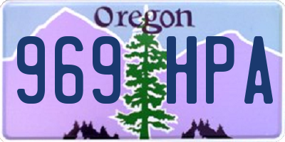 OR license plate 969HPA