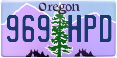 OR license plate 969HPD