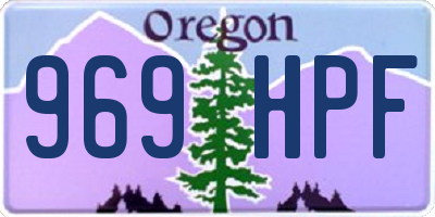OR license plate 969HPF