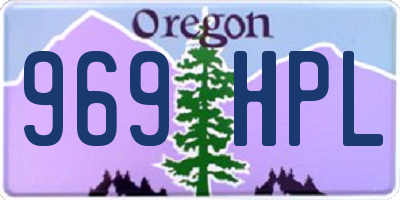 OR license plate 969HPL