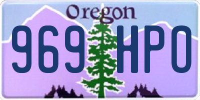 OR license plate 969HPO