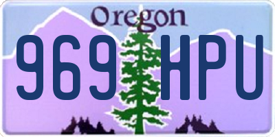 OR license plate 969HPU