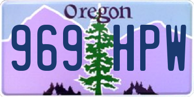 OR license plate 969HPW