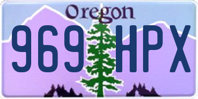 OR license plate 969HPX