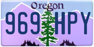 OR license plate 969HPY