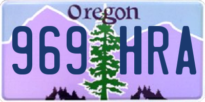 OR license plate 969HRA