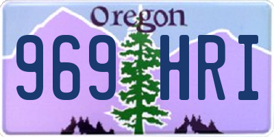 OR license plate 969HRI