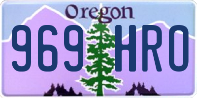 OR license plate 969HRO