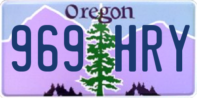 OR license plate 969HRY