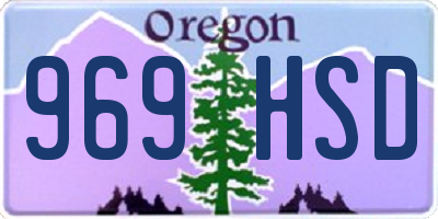 OR license plate 969HSD