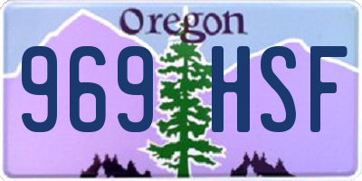 OR license plate 969HSF